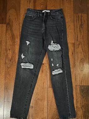 Maurices Kancan Black Washed Denim Jeans with Label Detail